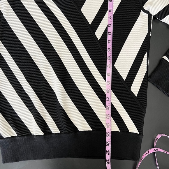 Jason Wu GREY Collection Oversized V-Neck Sweater Striped Size S - Picture 10 of 10